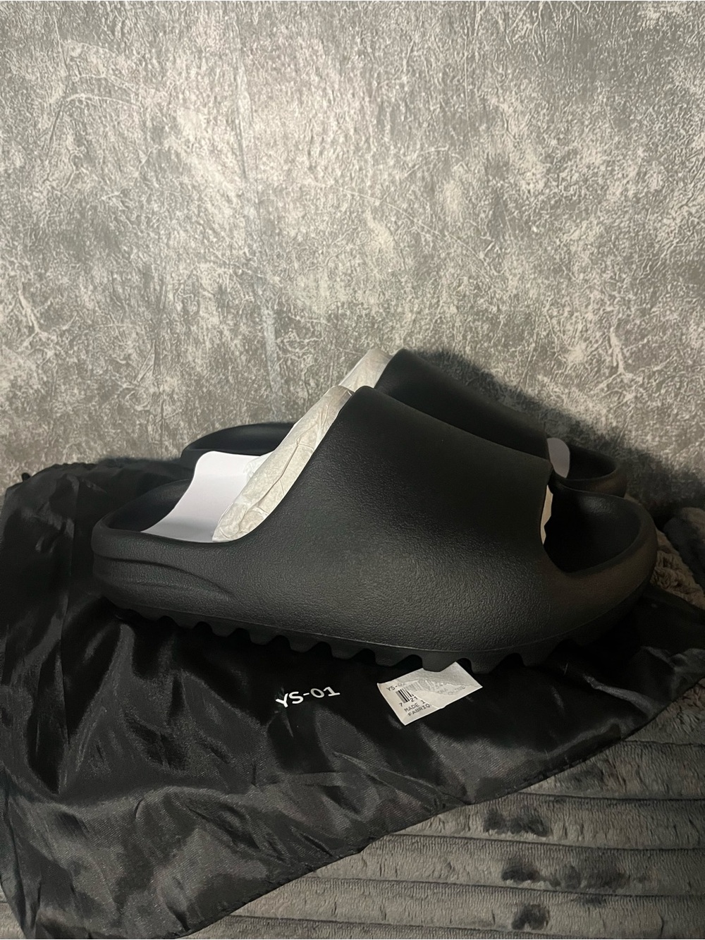 YZY YS-01 Black Slides Yeezy Size 12 New w/ Original Dust Bag